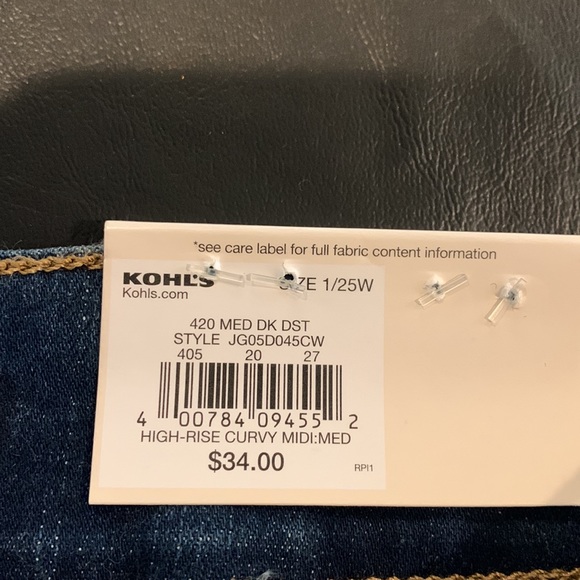 NWT SO high rise curvy midi shorts size 1 - Picture 3 of 4